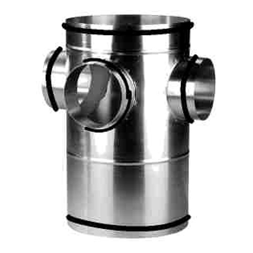COLLECTEUR ETAGE GALVANISE VELODUCT 2 PIQUAGES 90° D560. (COEV 560/2P90)