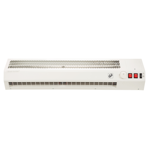 Rideau d'air chaud/air ambiant, monophasé 3/6 kW, longueur 860 mm. (COR-6-900 S)