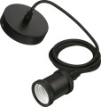 Corde suspension Lampes LED E27 NOIRE