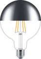 Modern LEDglobe Filament Calotte Argentée Dim 8-50W E27 2700K Claire