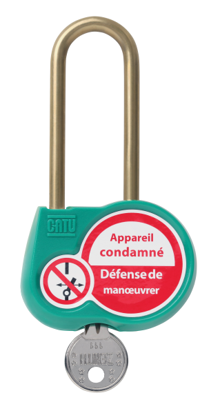 Cadenas vert d.6mm h.70mm cle a definir 