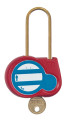 Cadenas de Condamnation rouge 50 mm Anse Laiton 4 mm Catu - avec Clé 111