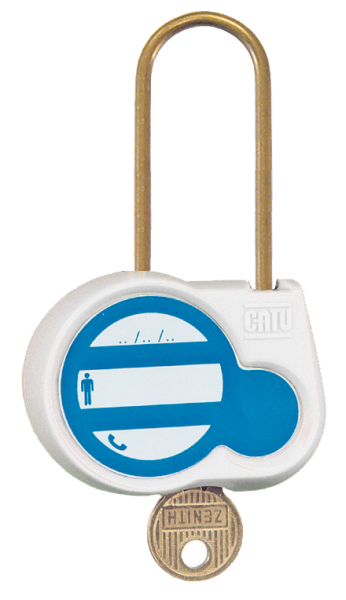 Cadenas blanc 50mm d.4mm cle 222        