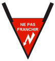 Fanion rouge "ne pas franchir"