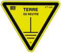 Triangle alu "terre du neutre"  100mm   