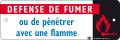 Affiche alu "defense de fumer"          