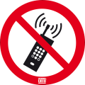 Etiq. "telephones portables interdits"  