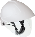 Casque avec écran facial intégré / mentonnière blanc - Catu