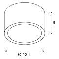 SLV by Declic ROX CEILING OUT, plafonnier extérieur, alu brossé, TCR-TSE max. 11W, IP44