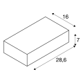 Shell 30, applique intérieure, blanc, led, 54w, 3000k, variable triac