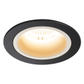 Numinos, encastré de plafond intérieur, 55°, noir/blanc, led, 2700k