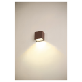 Sitra cube, applique extérieure, s, simple, rouille, led, 6,2w, 3000k/4000k, ip44, cct switch