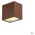 Sitra cube, applique extérieure, s, simple, rouille, led, 6,2w, 3000k/4000k, ip44, cct switch