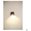 Sitra cube, applique extérieure, s, simple, rouille, led, 6,2w, 3000k/4000k, ip44, cct switch