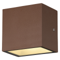 Sitra cube, applique extérieure, s, simple, rouille, led, 6,2w, 3000k/4000k, ip44, cct switch