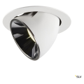 Numinos® gimble xl, encastré de plafond intérieur, 40°, blanc/chrome, led, 37,4w, 4000k