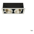 Kit kadux 2 led xl. encastré carré. blanc. 2x24w. 3000k. 30°. alim incluse