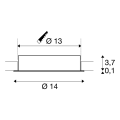 Slv by declic occuldas 14, led, encastré, indirect, blanc, 3000k