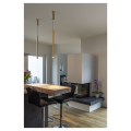 Helia 30, suspension intérieure, laiton brossé, led, 10w, 3000k, variable triac