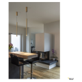 Helia 30, suspension intérieure, laiton brossé, led, 10w, 3000k, variable triac