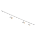 Noblo spot, kit rail 1 allumage, intérieur, blanc, led, 22,5w, 2700k, 2 rails de 1m, 3 spots, 1 connecteur et 2 embouts inclus