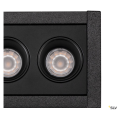 Milandos 6, encastré de plafond intérieur, noir, led, 12w, 2700k