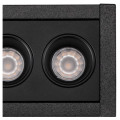 Milandos 6, encastré de plafond intérieur, noir, led, 12w, 2700k