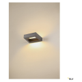 Bookat, applique extérieure, anthracite, led, 15w, 3000/4000k, ip65, interrupteur cct