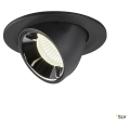 Numinos® gimble s, encastré de plafond intérieur, 55°, noir/chrome, led, 8,6w, 4000k