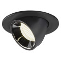 Numinos® gimble s, encastré de plafond intérieur, 55°, noir/chrome, led, 8,6w, 4000k