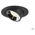 Numinos® gimble s, encastré de plafond intérieur, 55°, noir/chrome, led, 8,6w, 4000k