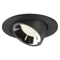 Numinos® gimble s, encastré de plafond intérieur, 55°, noir/chrome, led, 8,6w, 4000k