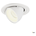 Numinos® gimble s, encastré de plafond intérieur, 55°, blanc, led, 8,6w, 4000k