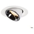 Numinos® gimble m, encastré de plafond intérieur, 20°, blanc/chrome, led, 17,5w, 2700k