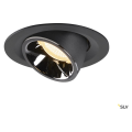 Numinos® gimble m, encastré de plafond intérieur, 40°, noir/chrome, led, 17,5w, 3000k