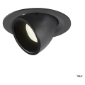 Numinos® gimble m, encastré de plafond intérieur, 40°, noir, led, 17,5w, 4000k