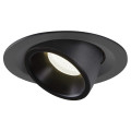 Numinos® gimble m, encastré de plafond intérieur, 40°, noir, led, 17,5w, 4000k