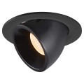 Numinos® gimble l, encastré de plafond intérieur, 40°, noir, led, 25,4w, 2700k