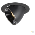 Numinos® gimble xl, encastré de plafond intérieur, 55°, noir/chrome, led, 37,4w, 3000k