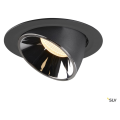 Numinos® gimble xl, encastré de plafond intérieur, 55°, noir/chrome, led, 37,4w, 3000k