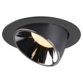 Numinos® gimble xl, encastré de plafond intérieur, 55°, noir/chrome, led, 37,4w, 3000k