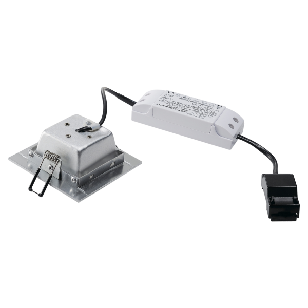 Kit frame basic led. encastré. alu brossé. 9.4w. 3000k. alimentation incluse