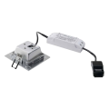 Kit frame basic led. encastré. alu brossé. 9.4w. 3000k. alimentation incluse