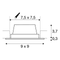 Kit frame basic led. encastré. alu brossé. 9.4w. 3000k. alimentation incluse