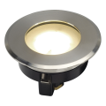 Dasar flat 230v led encastré de sol, rond, 4,3w led, blanc chaud