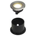 Dasar flat 230v led encastré de sol, rond, 4,3w led, blanc chaud