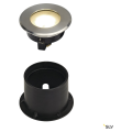 Dasar flat 230v led encastré de sol, rond, 4,3w led, blanc chaud