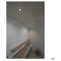 New tria 68, encastré de plafond intérieur, simple, rond, noir, gu10/qpar51, 50w max, clips/lames ressorts