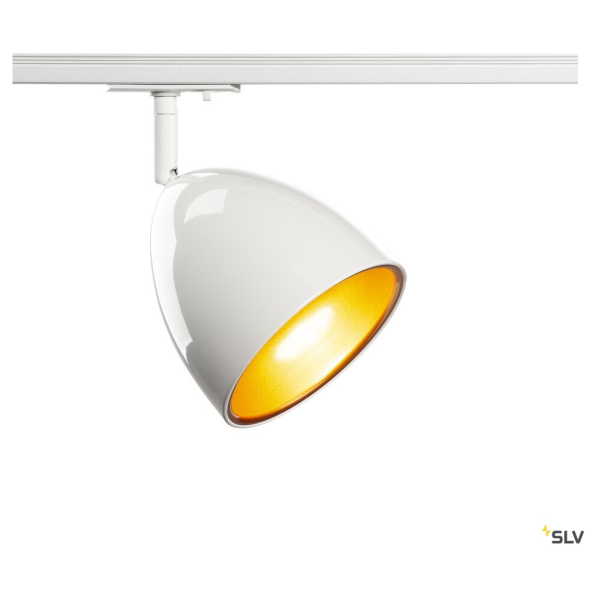 Para cone 14, spot pour rail 1 allumage, intérieur, blanc laqué/or, gu10/qpar51, 25w max - SLV - 1002874