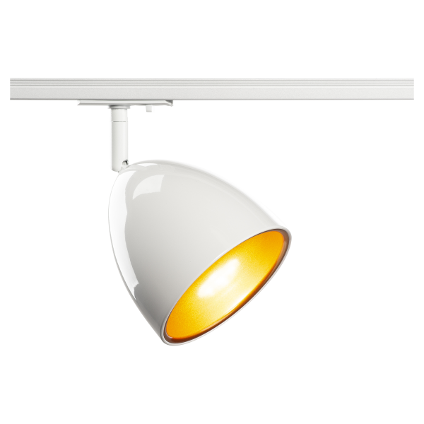 Para cone 14, spot pour rail 1 allumage, intérieur, blanc laqué/or, gu10/qpar51, 25w max - SLV - 1002874